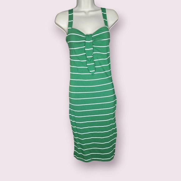 Forever 21 Dresses & Skirts - Forever 21 Striped Midi Dress Womens Medium Green Bodycon Sleeveless
